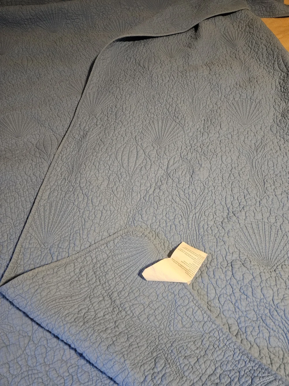 Light Blue Quilted Bedspread - Brand
